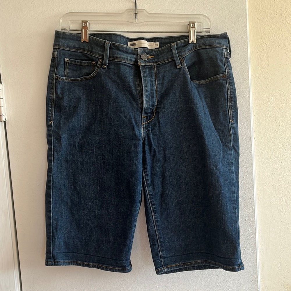 Levi’s blue Jean long shorts. Size 12